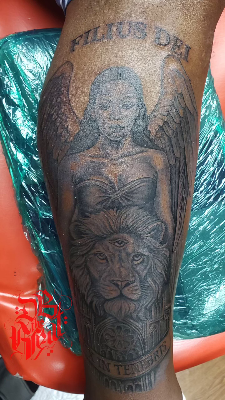 Tattoo by @dbtattooman — black_and_grey, realism
