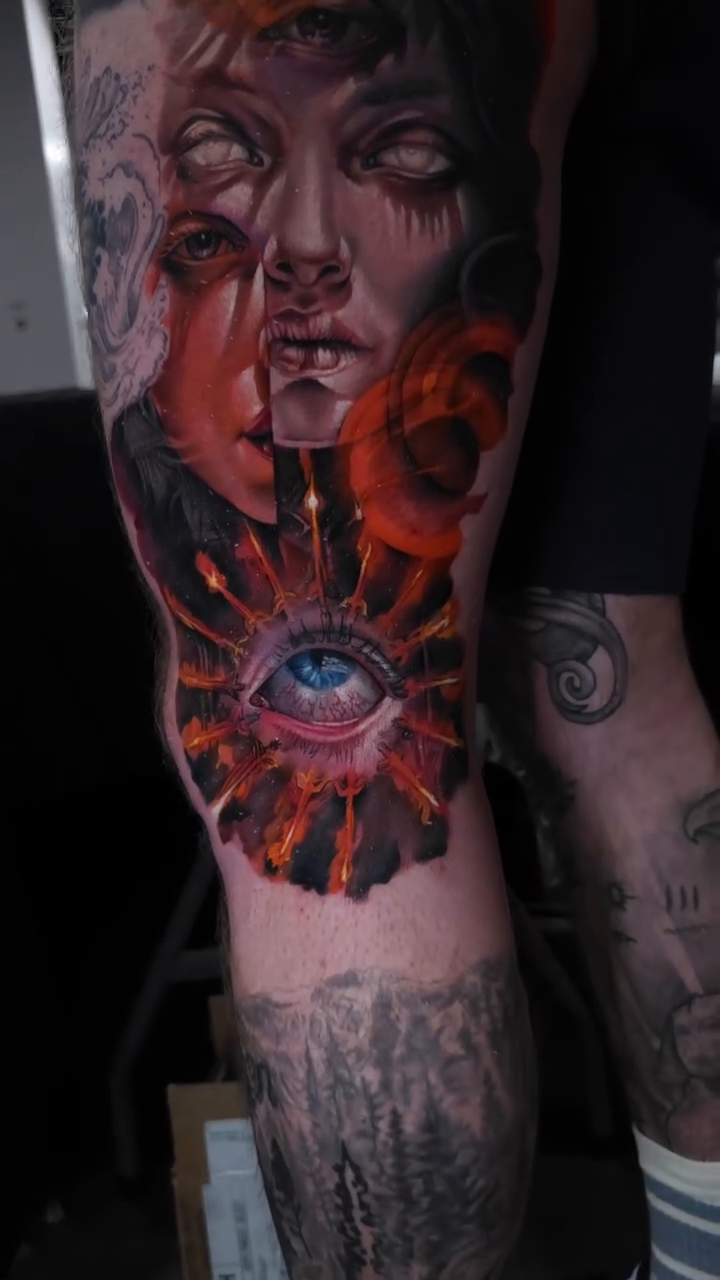 Tattoo by @tinyhandband — realism, dark_realism