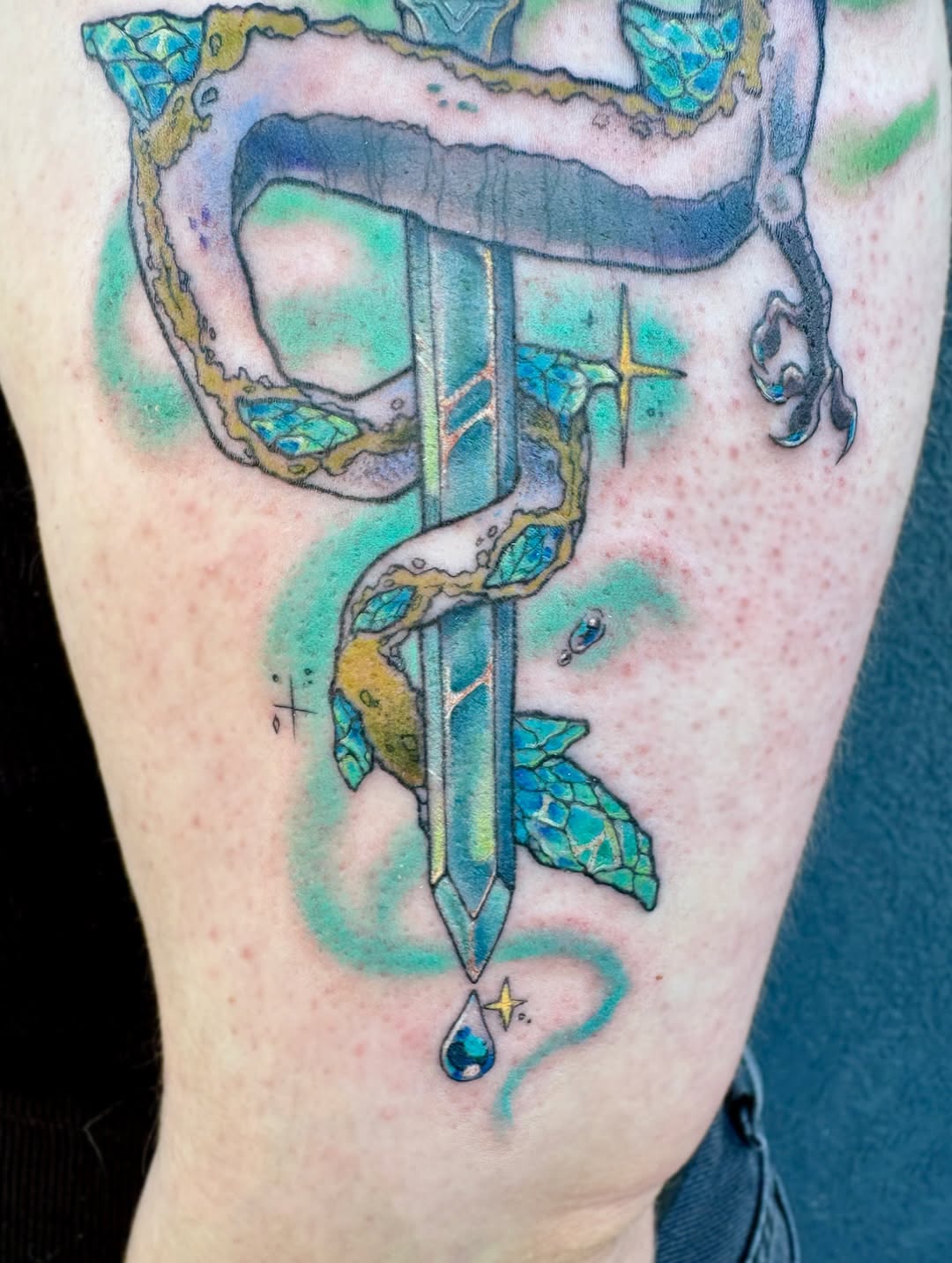 Tattoo by @frogtatz — illustrative, new_school
