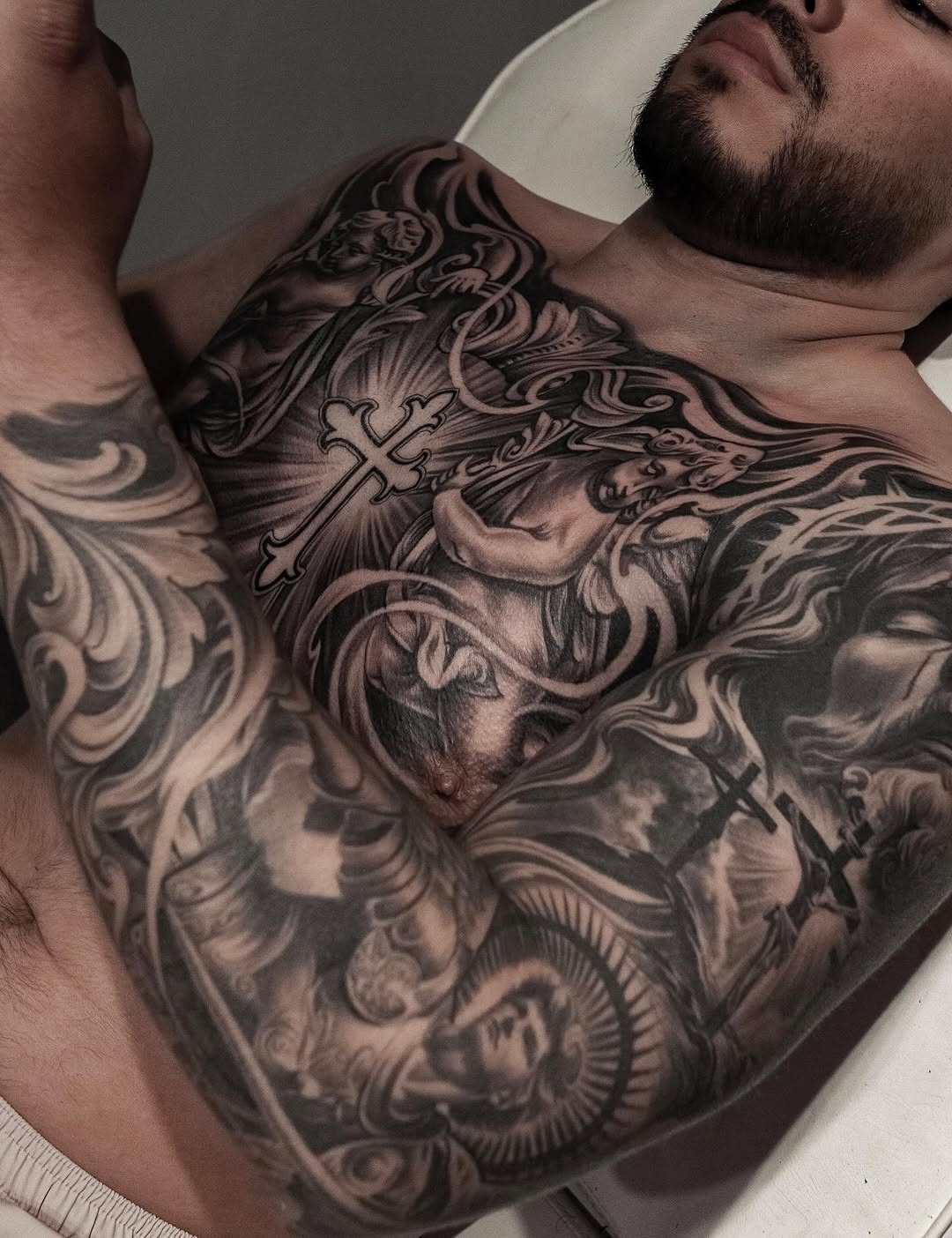 Tattoo by @reyolivarestattoos โ black_and_grey, realism