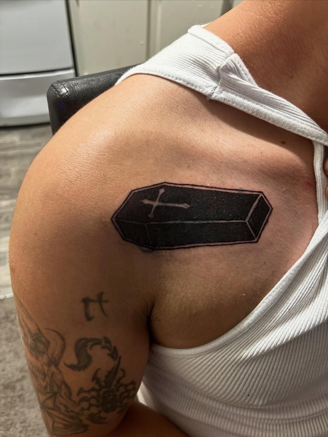 Tattoo by @ink_hustle36 — blackwork, illustrative