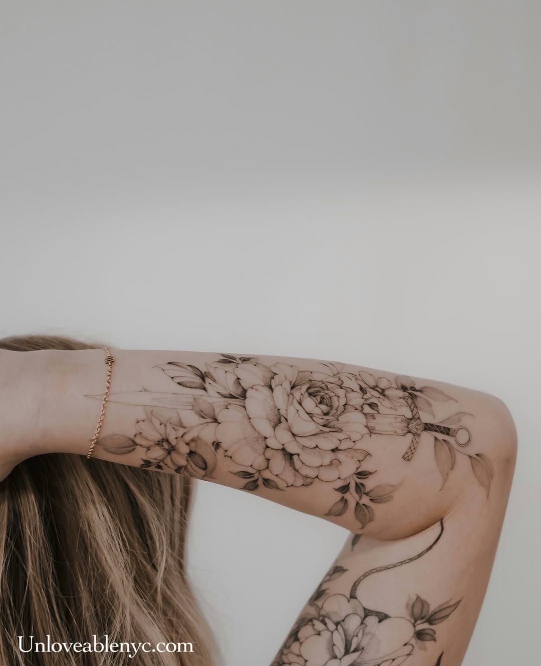 Tattoo by @unloveable.nyc — fine_line, black_and_grey