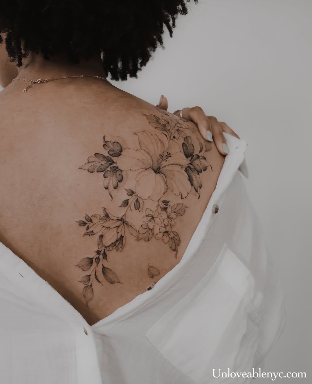 Tattoo by @unloveable.nyc — fine_line, black_and_grey