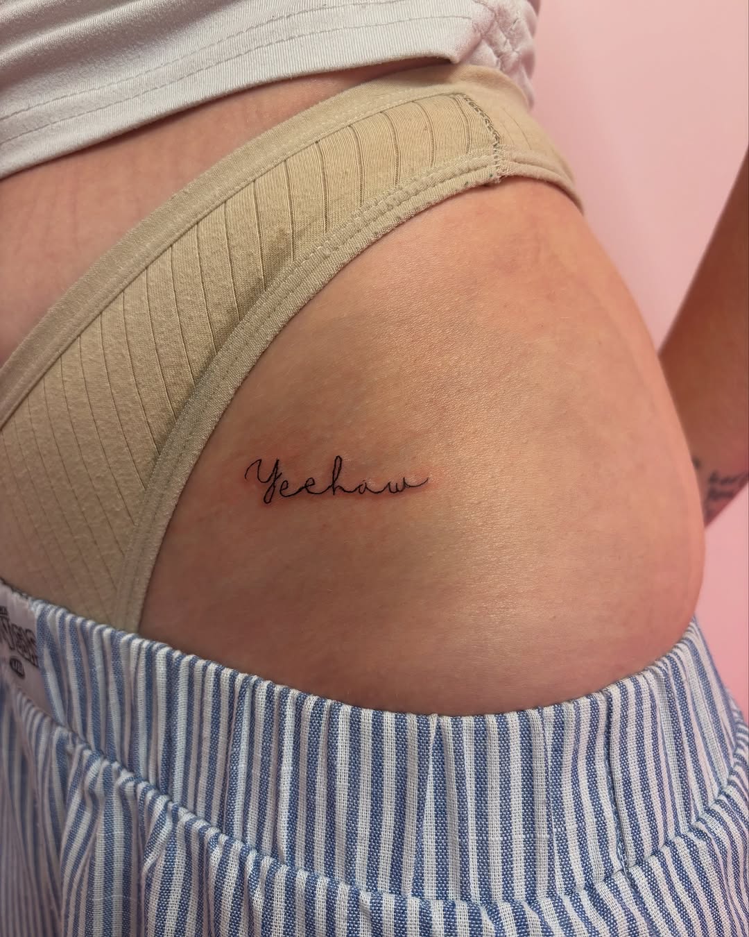 Tattoo by @essentialinktattoos — lettering_script, fine_line