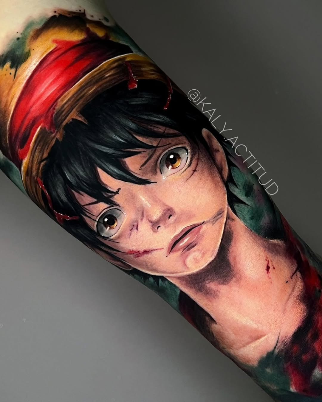 Tattoo by @kaly.actitud — realism, anime