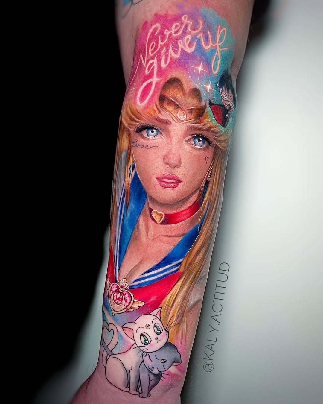 Tattoo by @kaly.actitud — realism, anime
