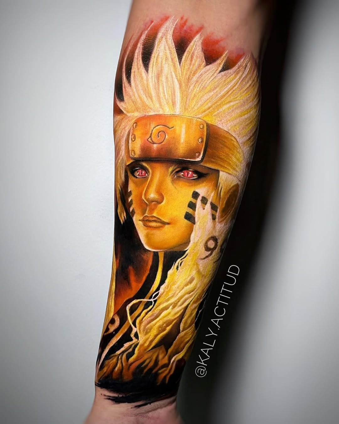 Tattoo by @kaly.actitud — realism, anime