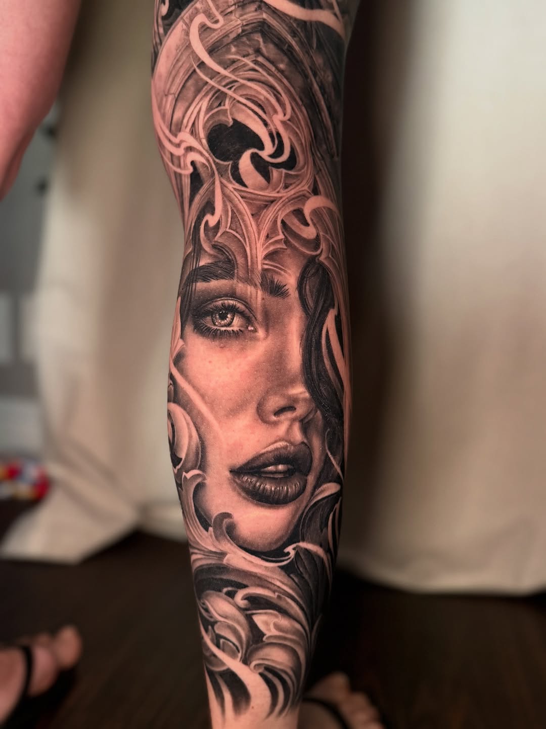 Tattoo by @april.rayne.tattoos β realism, black_and_grey