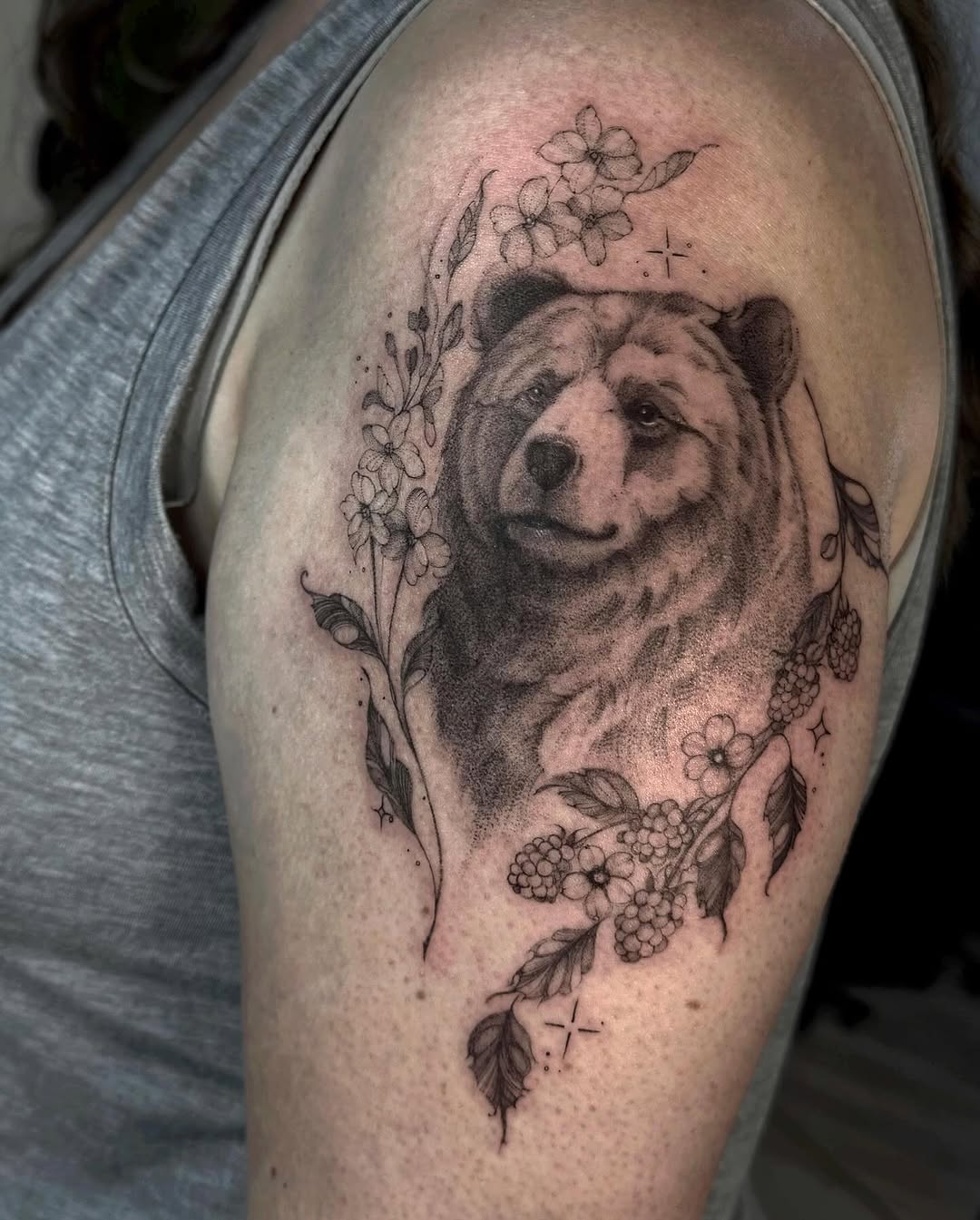 Tattoo by @iguana_tattoo_ch β realism, black_and_grey