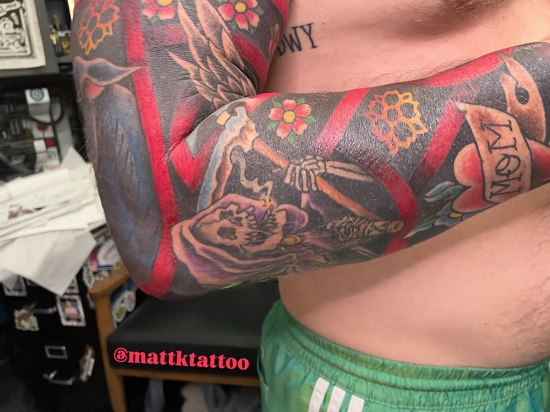 Tattoo by @mattktattoo — american_traditional, black_and_grey