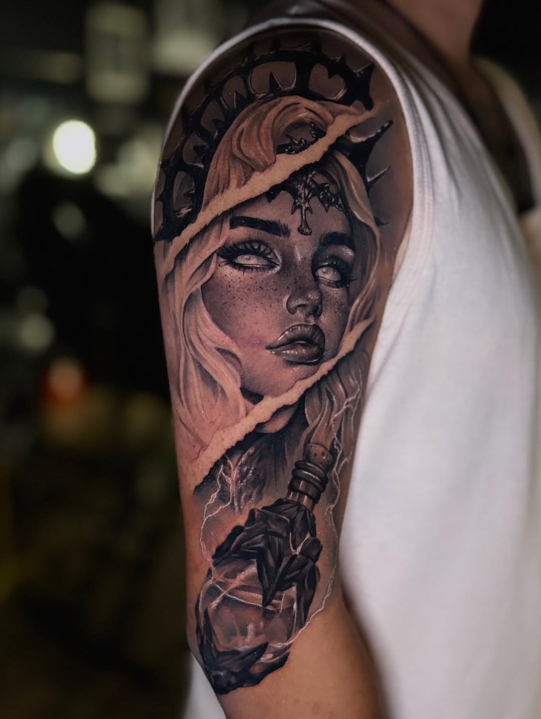 Tattoo by @mickeytattoos — realism, dark_realism