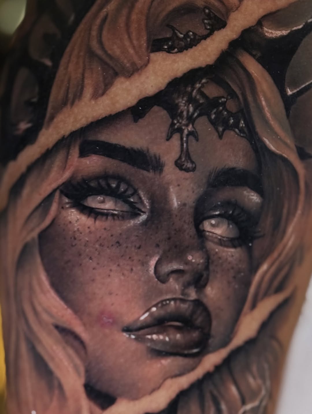 Tattoo by @mickeytattoos — realism, dark_realism
