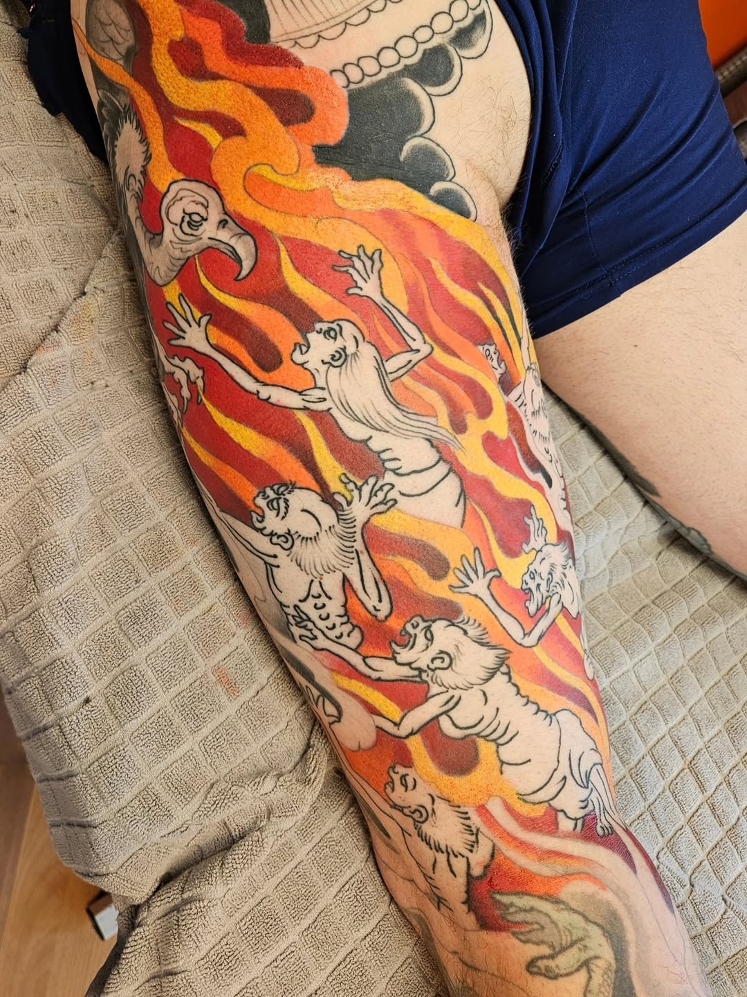 Tattoo by @jasonpellandtattoo — illustrative, trash_polka