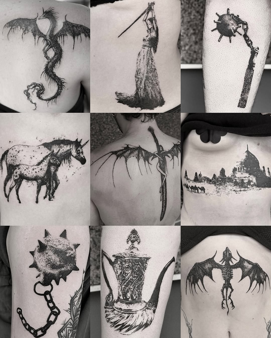 Tattoo by @inkofahma — blackwork