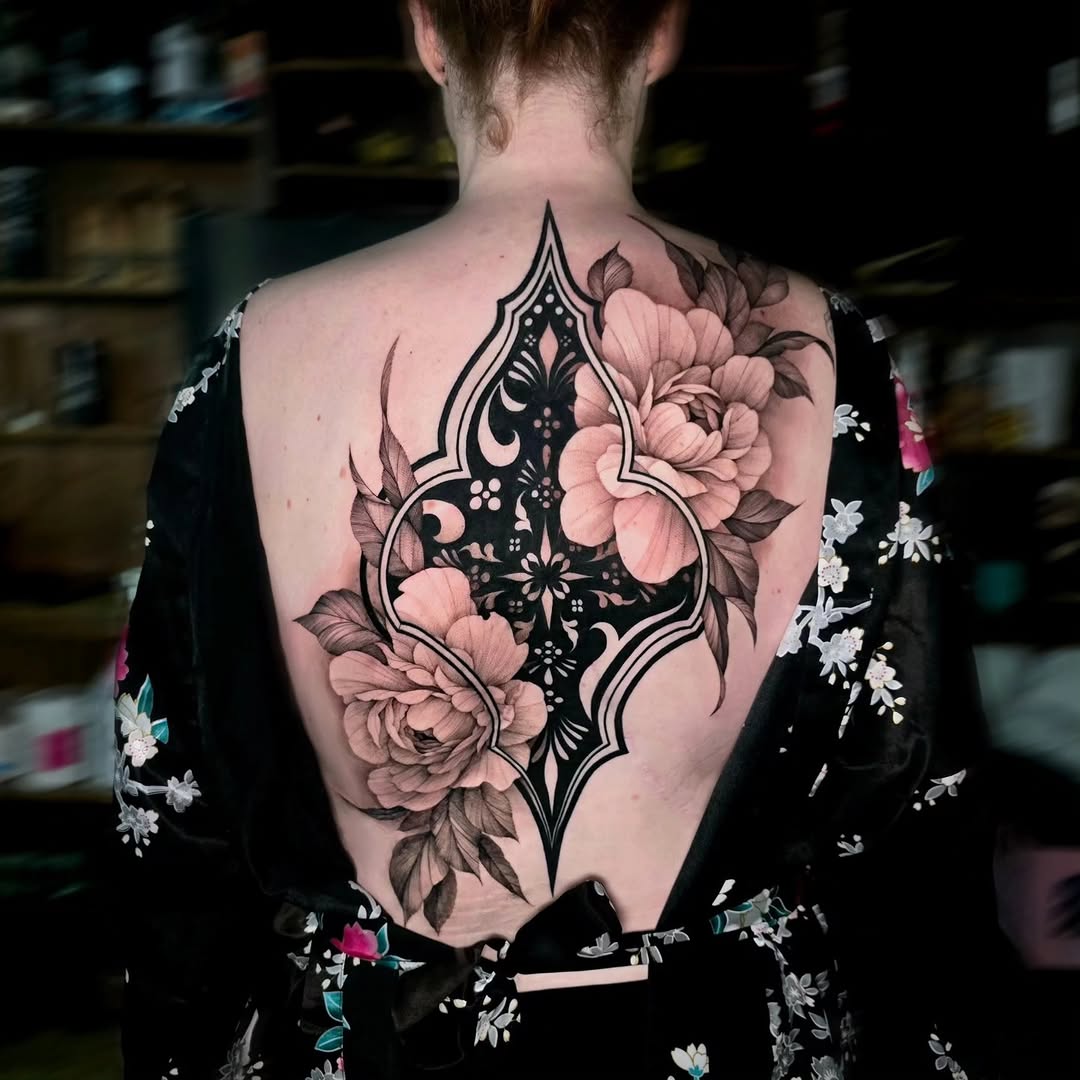 Tattoo by @mary.moss.tats — black_and_grey, ornamental
