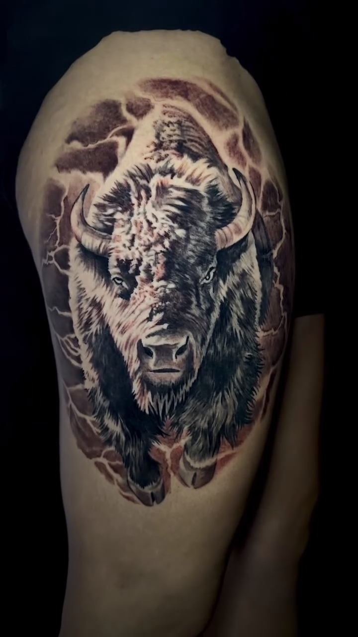 Tattoo by @stiffrakoonink โ realism, black_and_grey