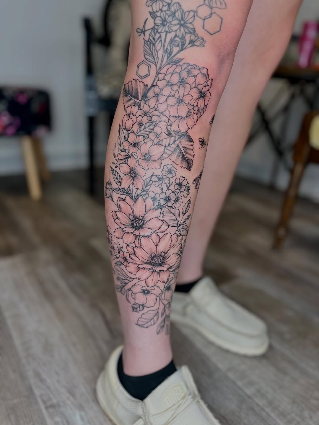 Tattoo by @tay.leigh.k โ illustrative, black_and_grey