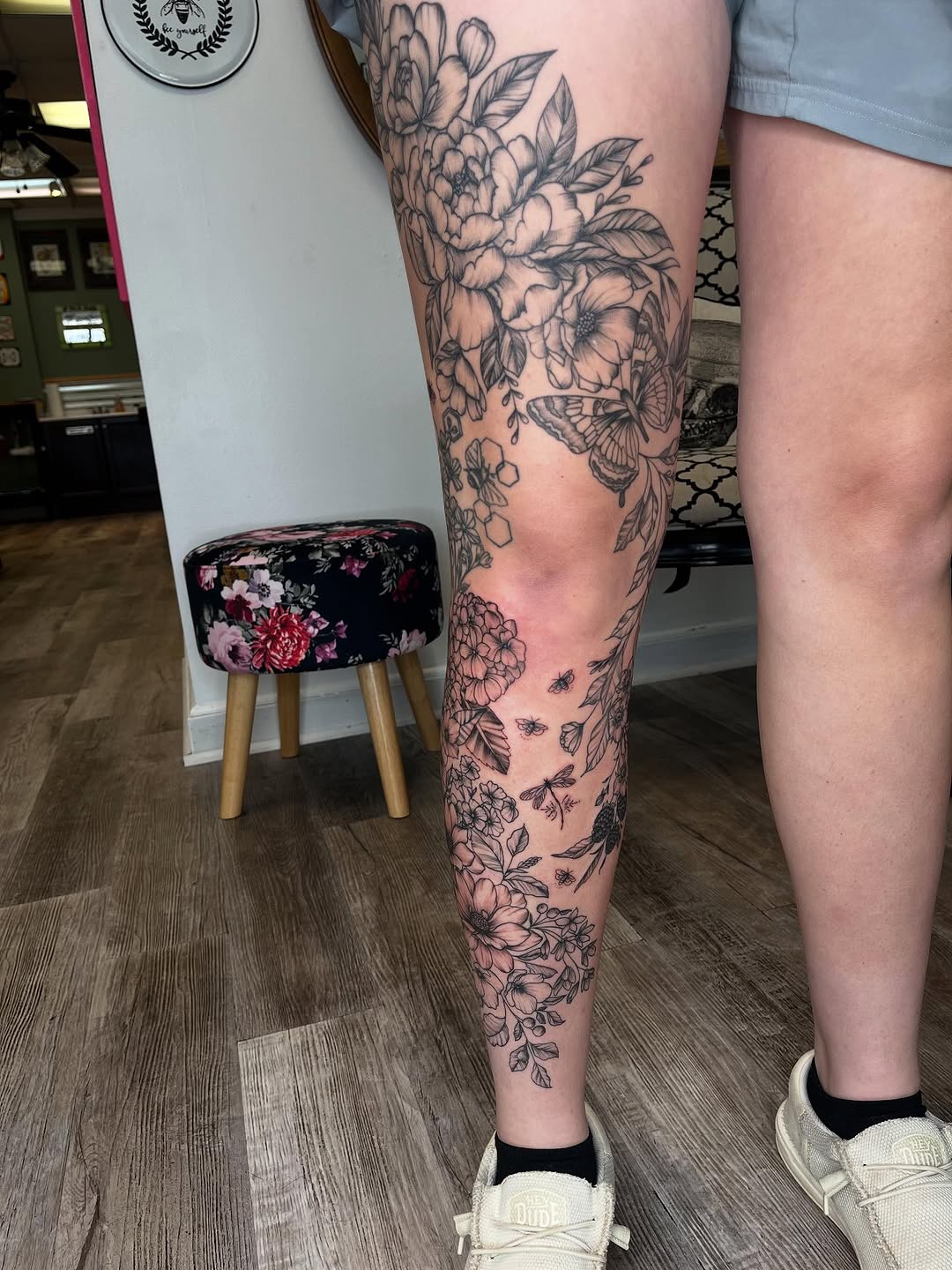Tattoo by @tay.leigh.k โ illustrative, black_and_grey