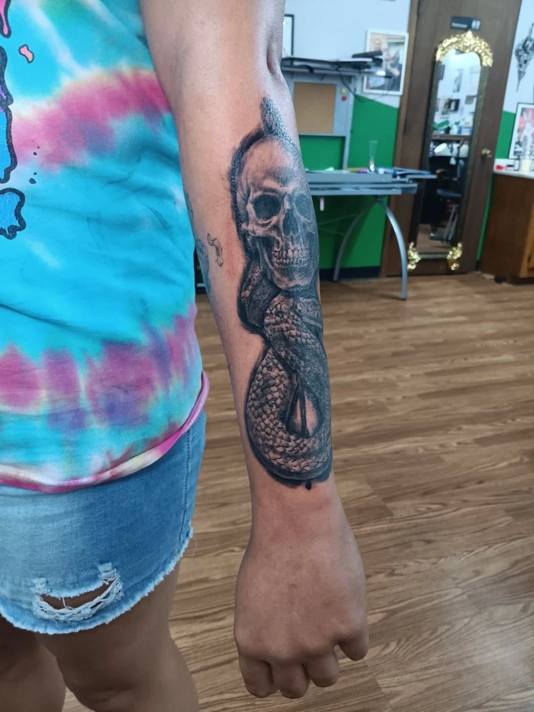 Tattoo by @speedy_tattz — black_and_grey, realism