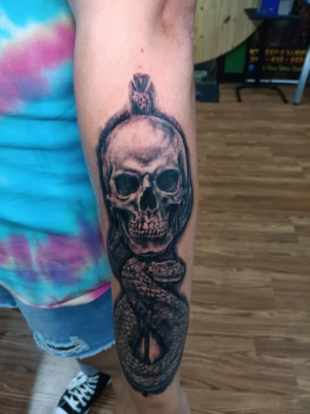 Tattoo by @speedy_tattz — realism, black_and_grey