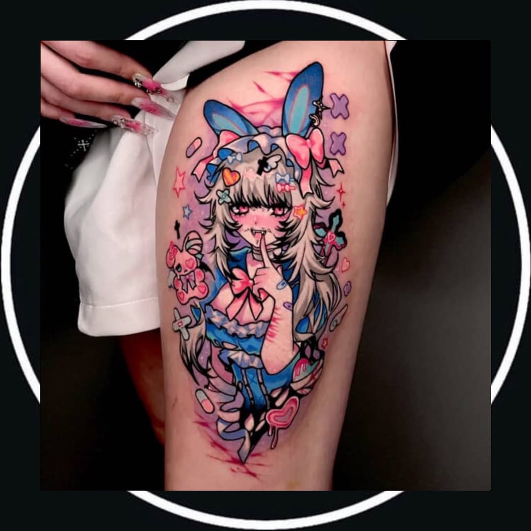 Tattoo by @tattoosgumi — new_school, anime