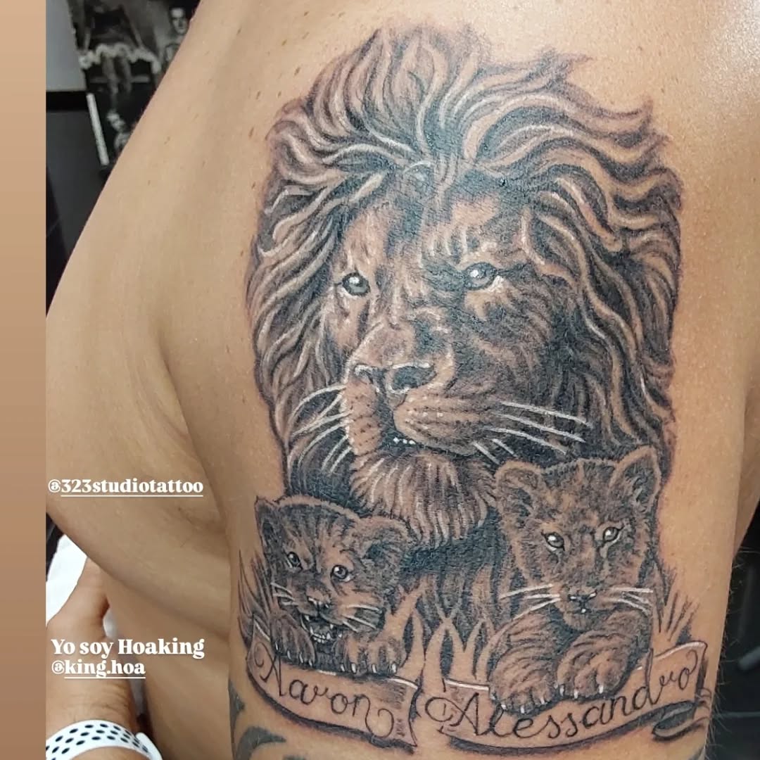 Tattoo by @323studiotattoo — realism, black_and_grey