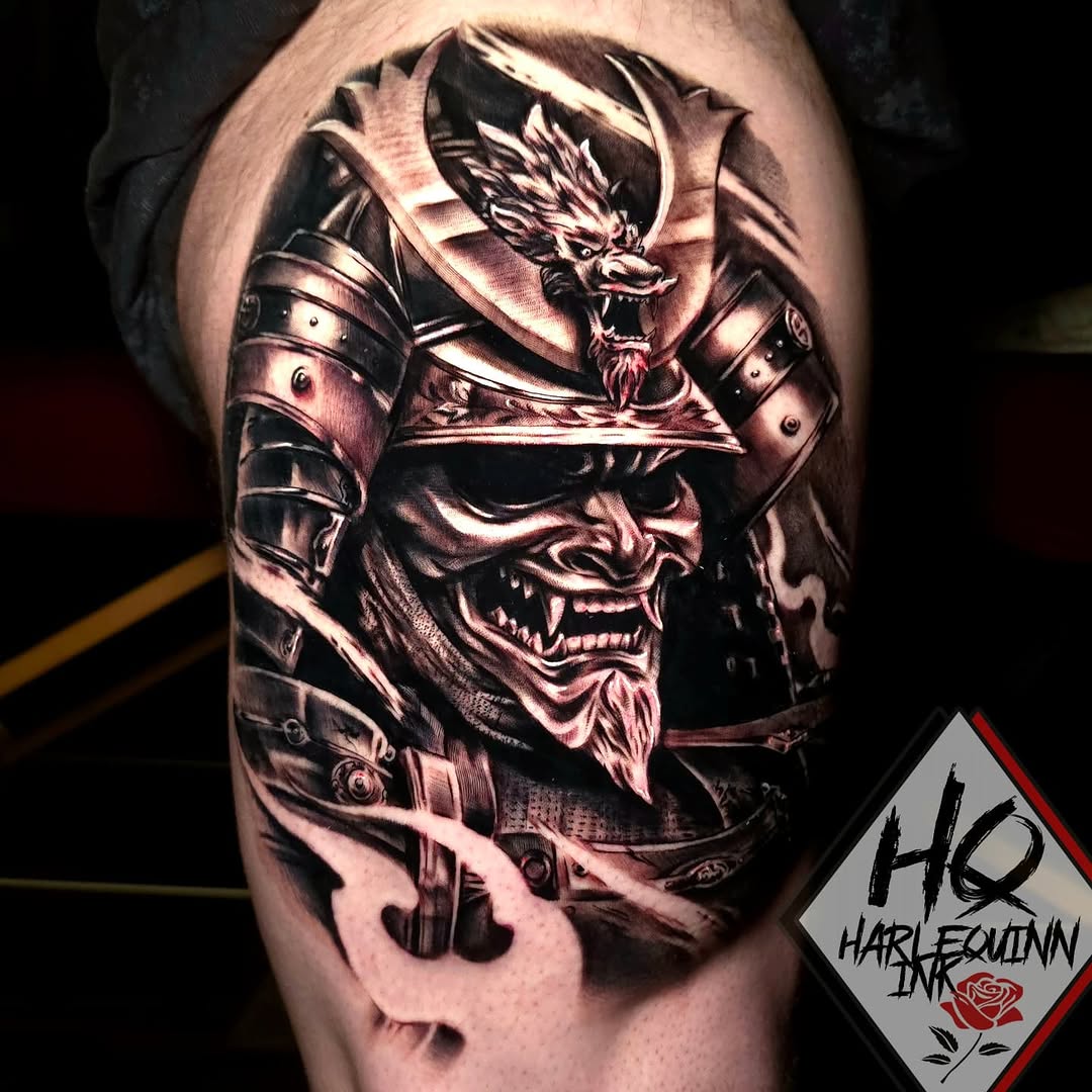 Tattoo by @harlequinn_ink — realism, dark_realism