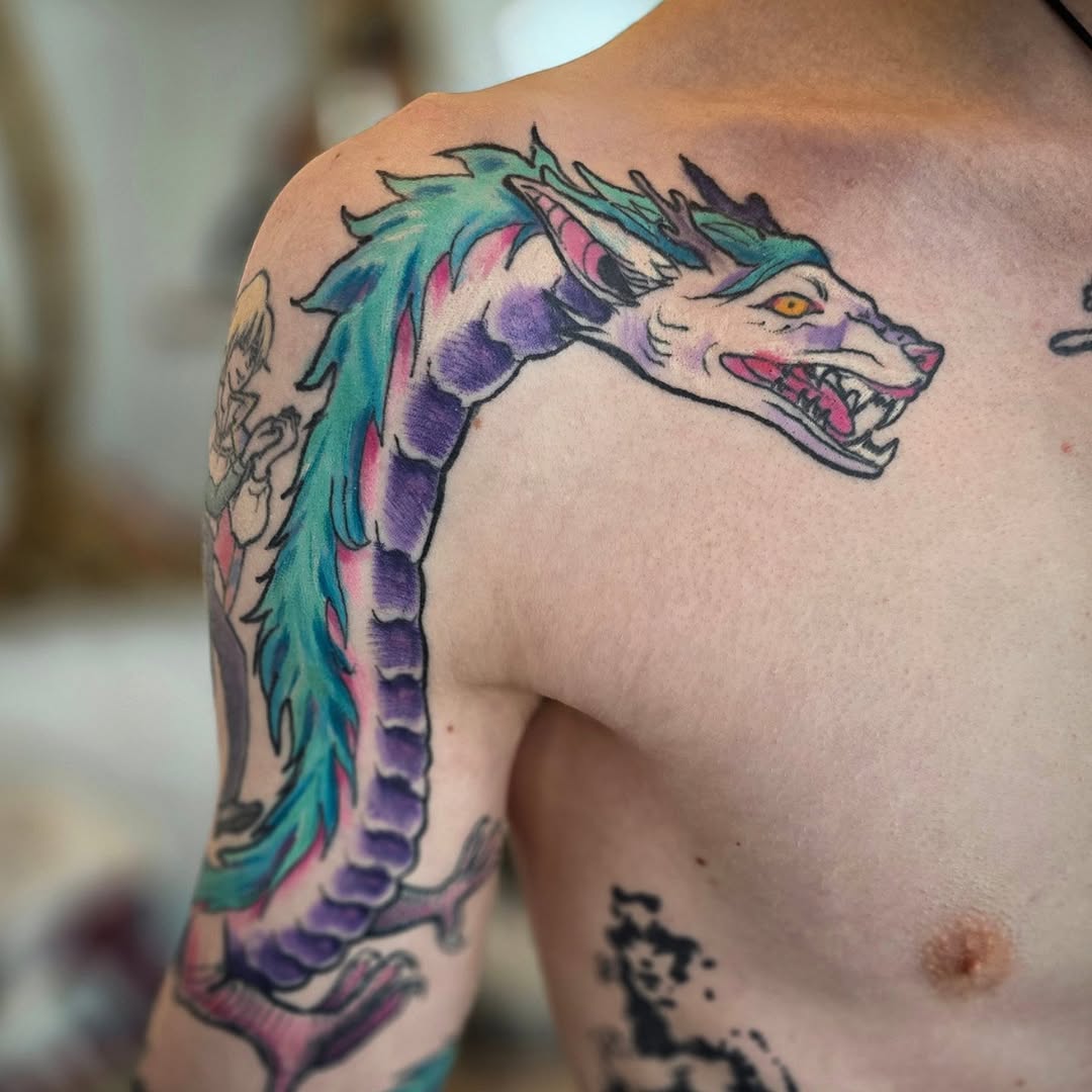 Tattoo by @bblackhoundd โ illustrative, anime