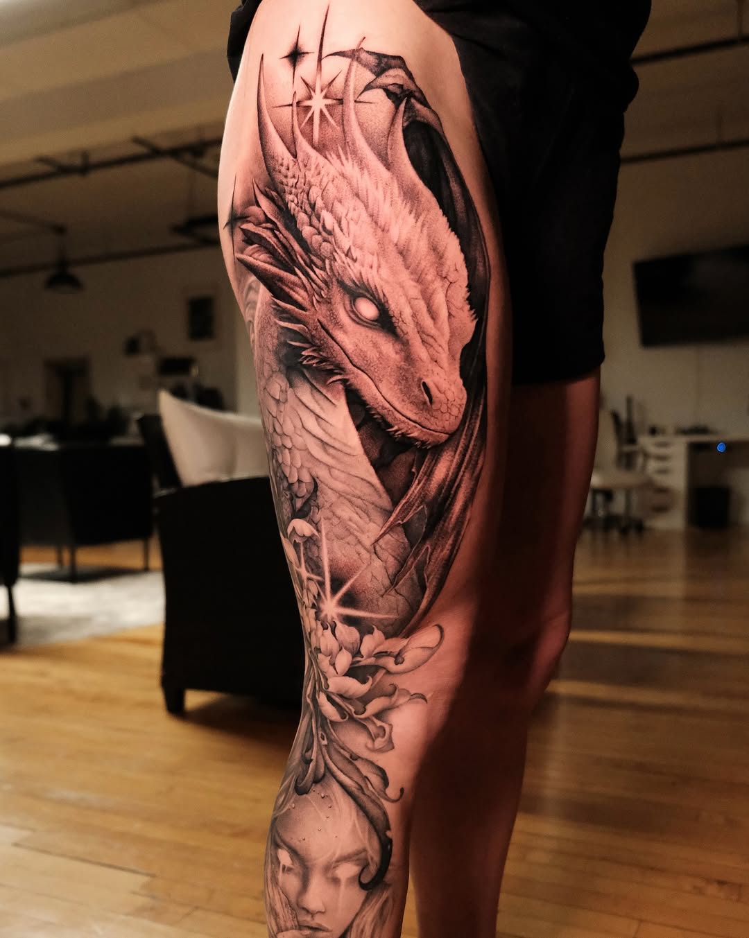 Tattoo by @tehyamaxwell — realism, dark_realism