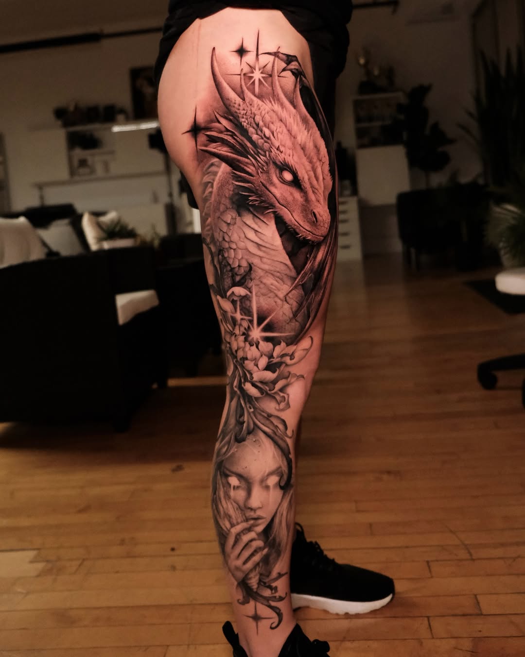 Tattoo by @tehyamaxwell — realism, dark_realism