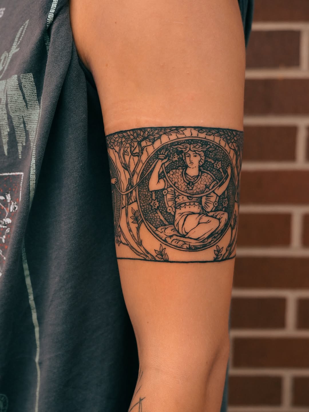 Tattoo by @fortytwojudges — illustrative, black_and_grey