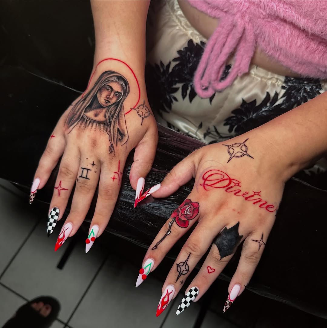 Tattoo by @halz327tattoos — realism, lettering_script