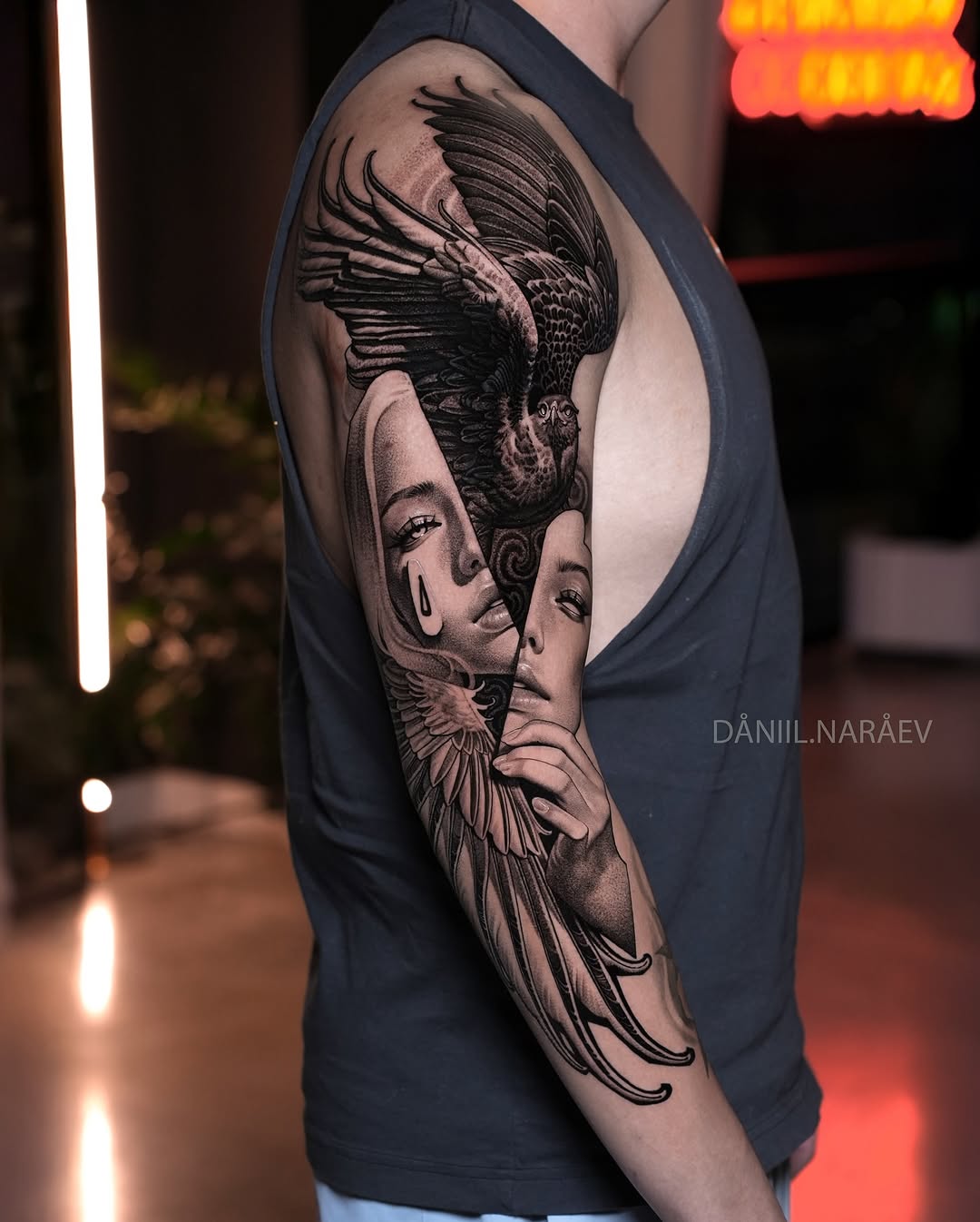 Tattoo by @daniil.naraev — black_and_grey, realism