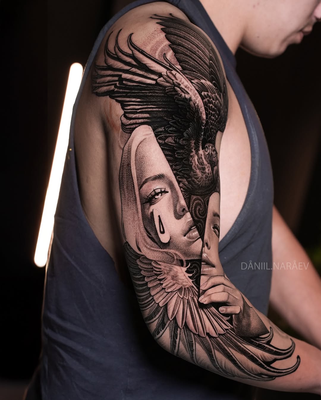 Tattoo by @daniil.naraev — realism, black_and_grey