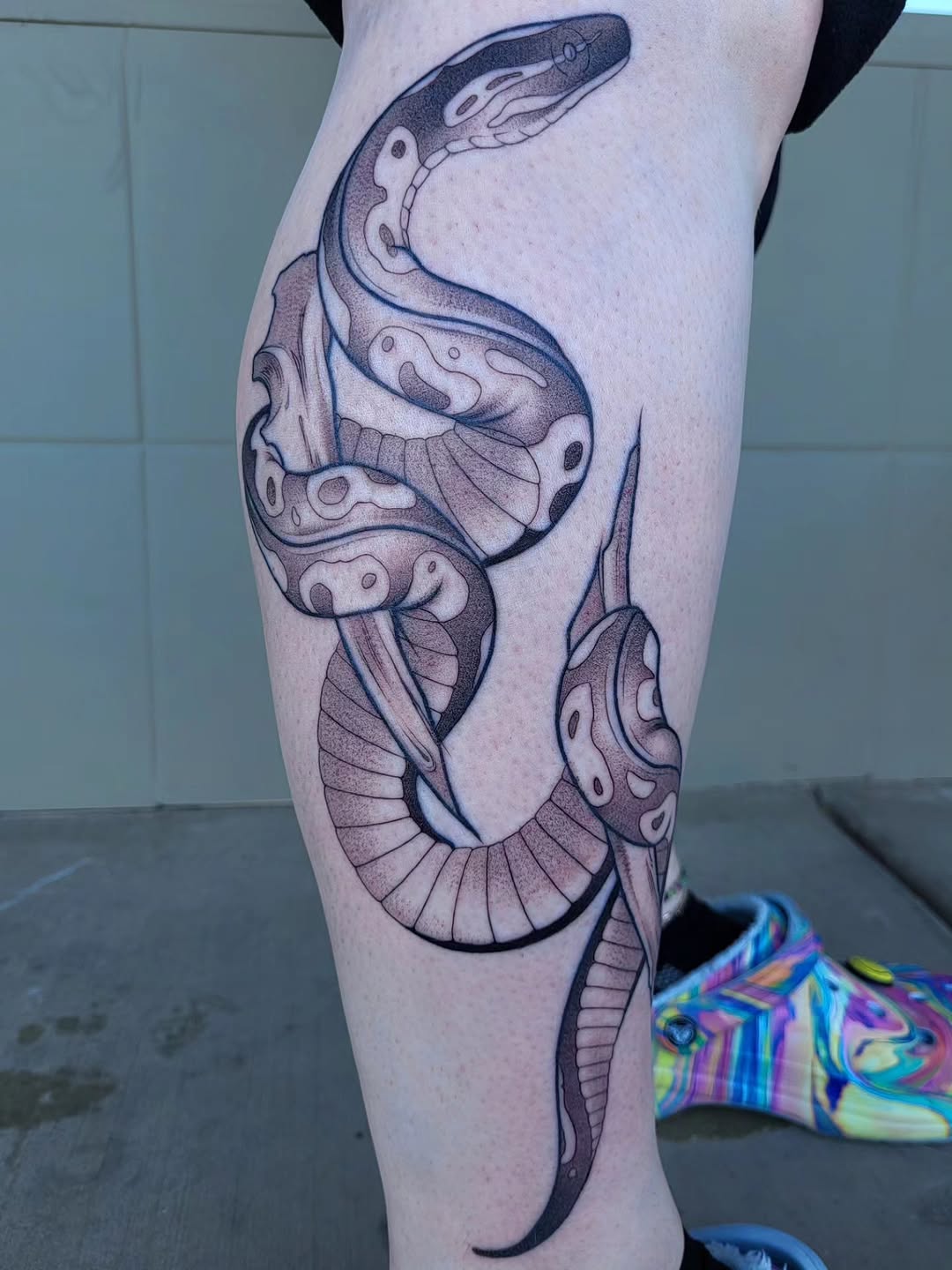 Tattoo by @jaclyngreb — black_and_grey