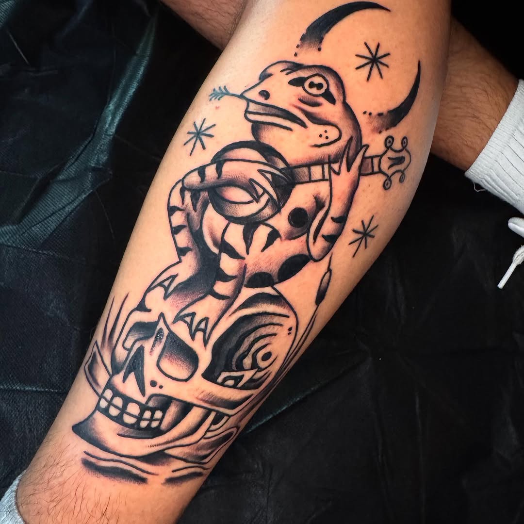 Tattoo by @b_hanika_ — american_traditional, black_and_grey