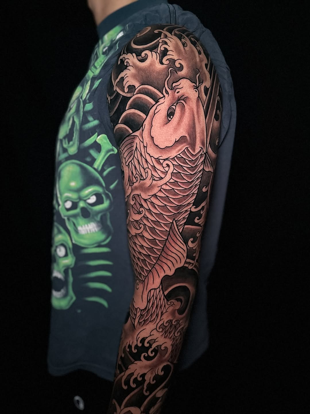 Tattoo by @matttrimbletattoo — japanese_irezumi, black_and_grey
