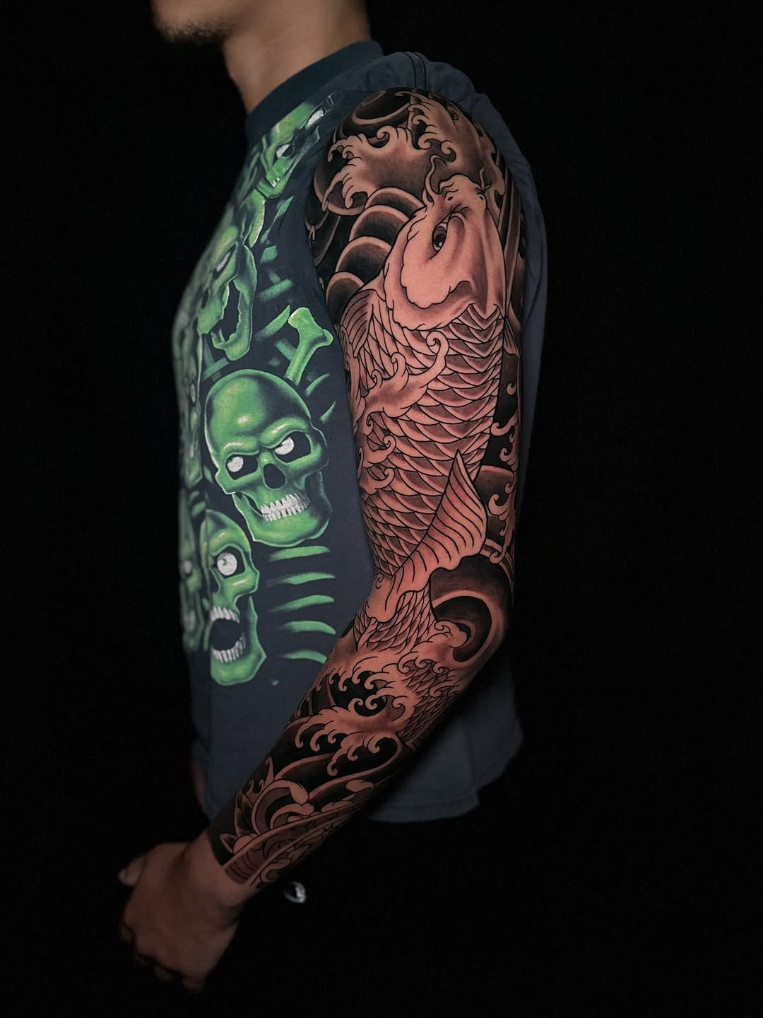 Tattoo by @matttrimbletattoo — japanese_irezumi, black_and_grey