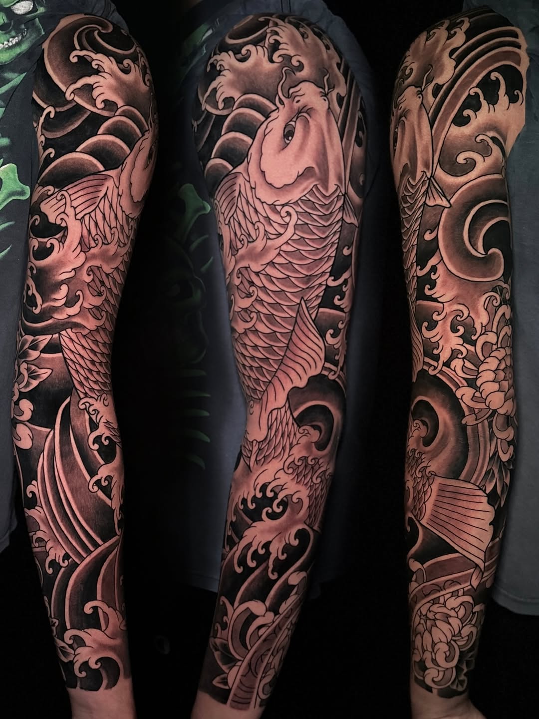 Tattoo by @matttrimbletattoo — japanese_irezumi, black_and_grey