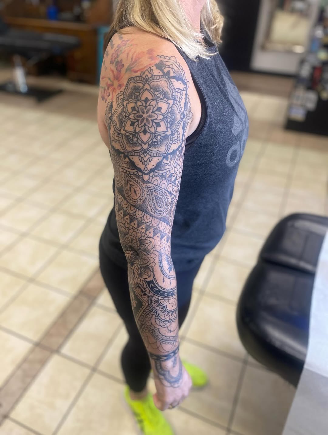 Tattoo by @fellatattoo — geometric, ornamental