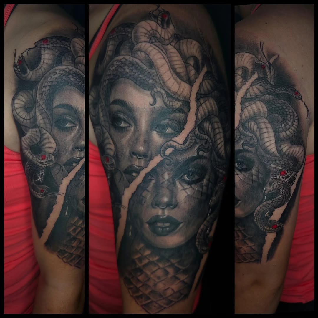 Tattoo by @tattoosbyian_d — realism, black_and_grey
