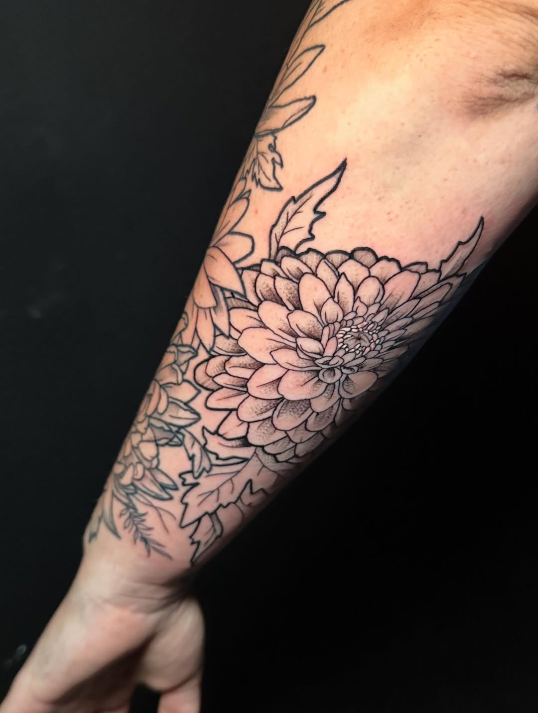 Tattoo by @halz327tattoos — black_and_grey, fine_line