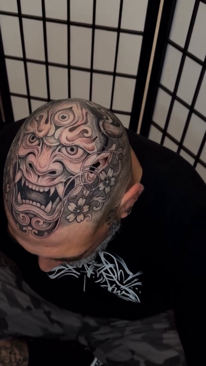 Tattoo by @inkprinc3ss — japanese_irezumi, black_and_grey