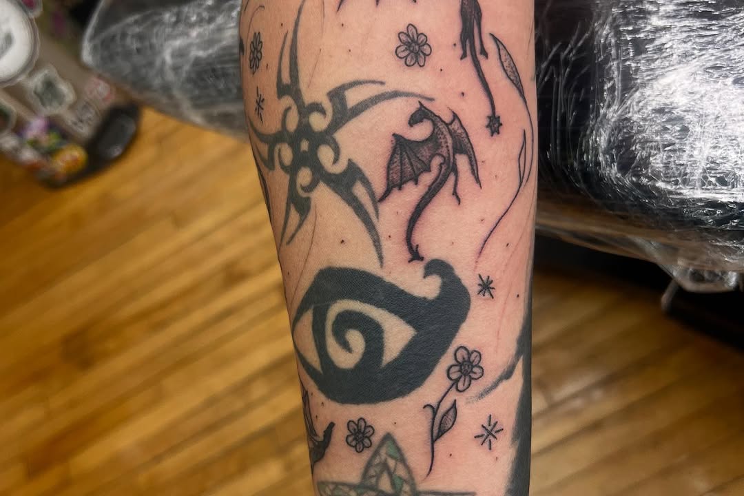Tattoo by @samson.akers — blackwork, fine_line