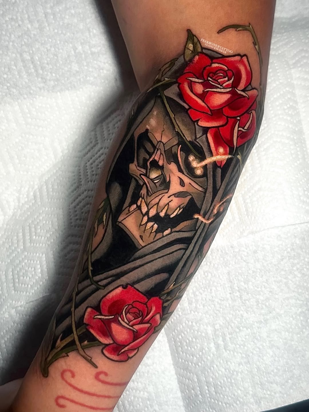 Tattoo by @fear.boner — neo_traditional, realism