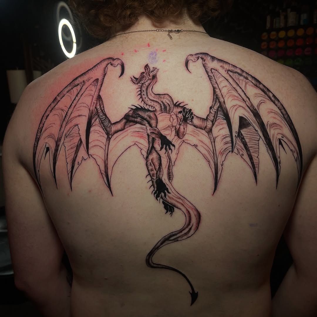 Tattoo by @moogietats — black_and_grey, illustrative