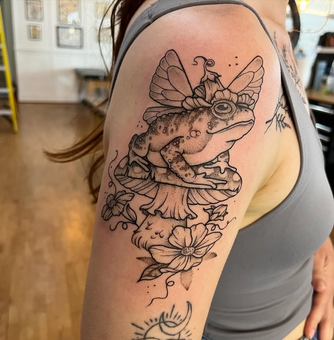 Tattoo by @tattoos.by.olivia β illustrative, dotwork
