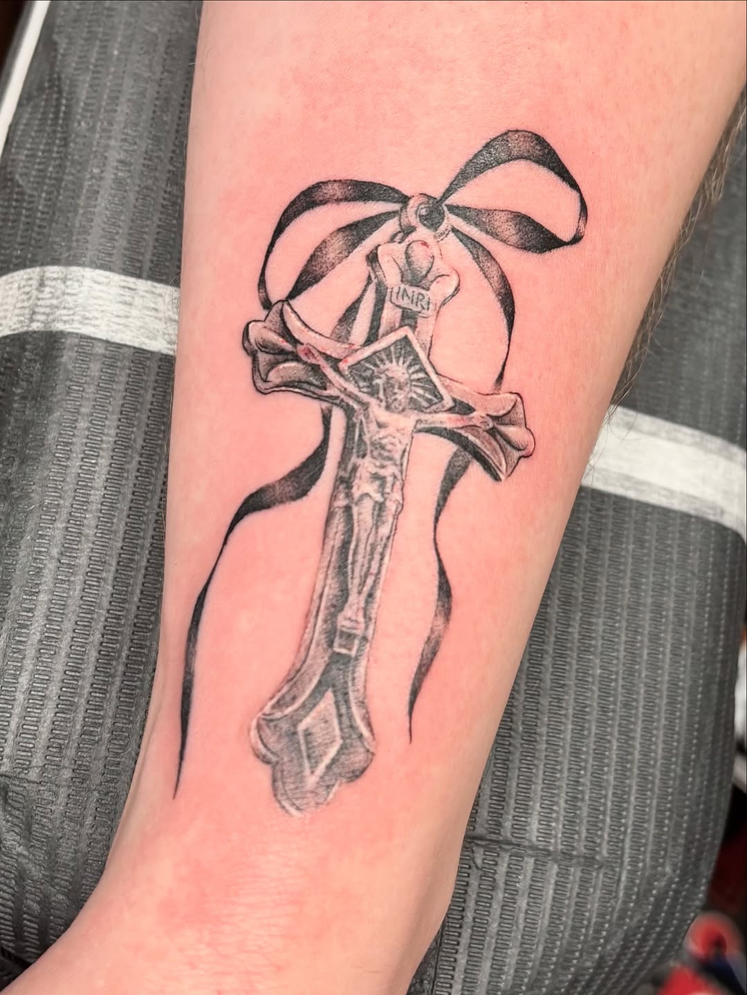 Tattoo by @amberntattoos — black_and_grey, realism