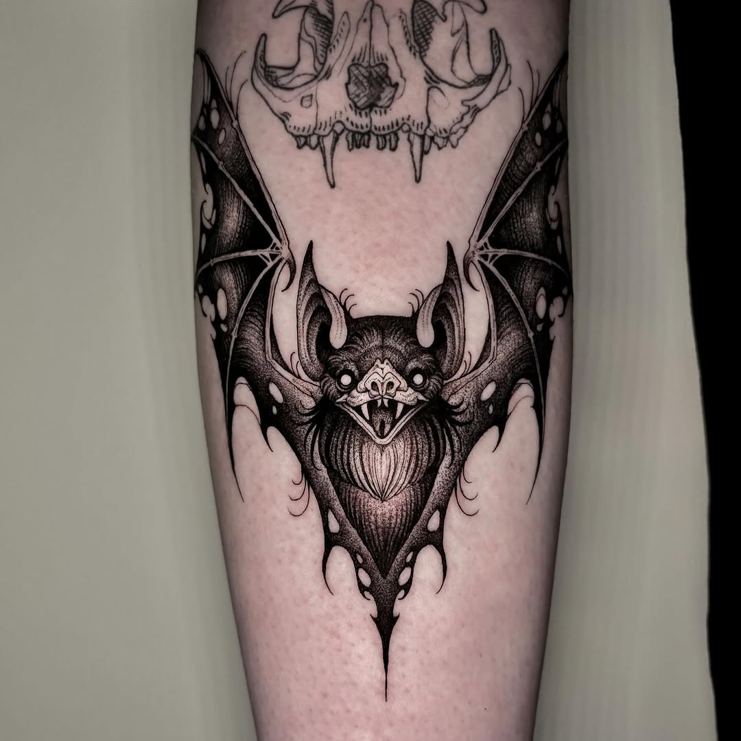 Tattoo by @crvbcore — blackwork, dotwork