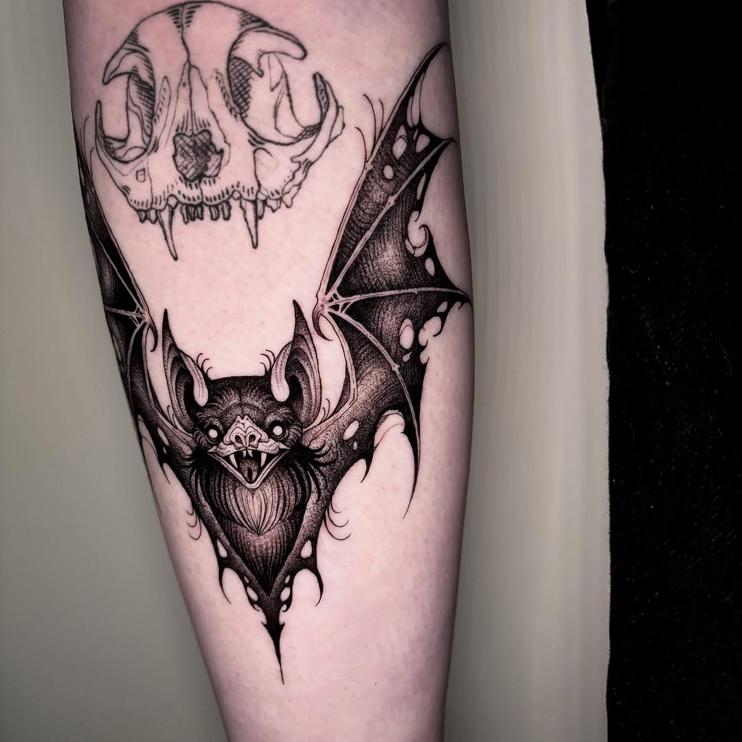 Tattoo by @crvbcore — blackwork, dark_realism